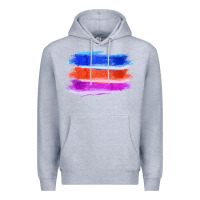 Heather Grey Blue Orange Purple Colored Triple Brush Strokes Premium Hoodie - Bettercallsaul