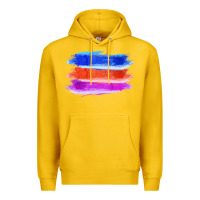 Lemon Blue Orange Purple Colored Triple Brush Strokes Premium Hoodie - Bettercallsaul