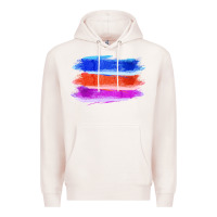 Pale Pink Blue Orange Purple Colored Triple Brush Strokes Premium Hoodie - Bettercallsaul