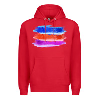 Red Blue Orange Purple Colored Triple Brush Strokes Premium Hoodie - Bettercallsaul