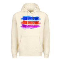 Sandshell Blue Orange Purple Colored Triple Brush Strokes Premium Hoodie - Bettercallsaul