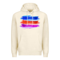 Tofu Blue Orange Purple Colored Triple Brush Strokes Premium Hoodie - Bettercallsaul