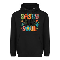 Black sassy little soul smiley Heavyweight Hoodie - MaliasSmallBusiness