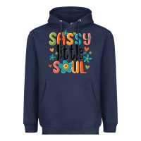 Navy sassy little soul smiley Heavyweight Hoodie - MaliasSmallBusiness