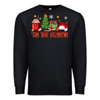 Black 'tis the season christmas Premium Sweatshirt - Zillion Design Studio