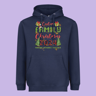 Heavyweight Hoodie custom family christmas 2024 marking memories toge