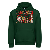 Forest Green diamonds are a girl's best friend baseball Urban Hoodie - Jasminsmagicworld