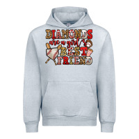 Heather Grey diamonds are a girl's best friend baseball Urban Hoodie - Jasminsmagicworld