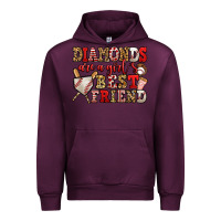Mauve Wine diamonds are a girl's best friend baseball Urban Hoodie - Jasminsmagicworld