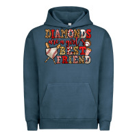 Pigment Midnight Navy diamonds are a girl's best friend baseball Urban Hoodie - Jasminsmagicworld