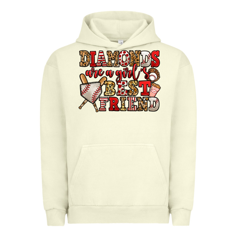 Diamonds Are A Girl's Best Friend Baseball Urban Hoodie by Jasminsmagicworld | Teevron