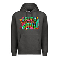 Charcoal Heather salty soul Premium Hoodie - AdoDesignShop