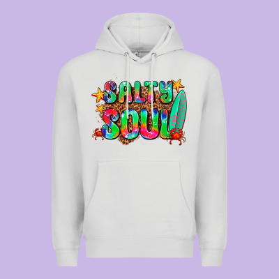 Salty Soul Premium Hoodie Designed By Adodesignshop