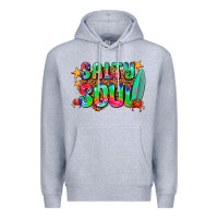 Heather Grey salty soul Premium Hoodie - AdoDesignShop