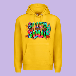 Salty Soul Premium Hoodie Designed By Adodesignshop