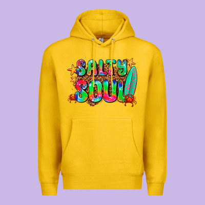 Salty Soul Premium Hoodie Designed By Adodesignshop