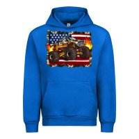 Cobalt american flag monster truck Urban Hoodie - Artiststas