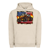 Pigment French Oak american flag monster truck Urban Hoodie - Artiststas
