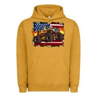 Pigment Peanut Butter american flag monster truck Urban Hoodie - Artiststas
