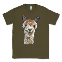 Army Green alpaca Classic Tee - BarkalooDesign