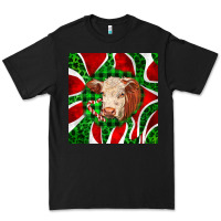 Black christmas hereford cow face Premium Tee - LillyAllenDesigns