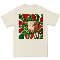 Christmas Hereford Cow Face Premium Tee | Teevron