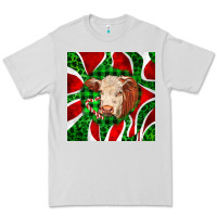 Dove Grey christmas hereford cow face Premium Tee - LillyAllenDesigns