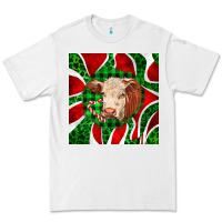 White christmas hereford cow face Premium Tee - LillyAllenDesigns