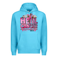 Ocean Blue heal cancer for nothing is impossible with god luk Premium Hoodie - Artiststas