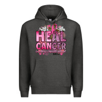 Charcoal Heather heal cancer for nothing is impossible with god luk Premium Hoodie - Artiststas