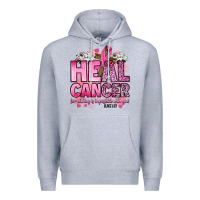 Heather Grey heal cancer for nothing is impossible with god luk Premium Hoodie - Artiststas