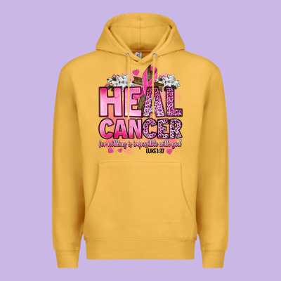 Heal Cancer For Nothing Is Impossible With God Luk Premium Hoodie Designed By Artiststas