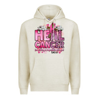 Oatmeal Heather heal cancer for nothing is impossible with god luk Premium Hoodie - Artiststas