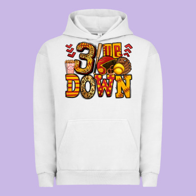 Three Up Three Down Softball Urban Hoodie Designed By Jasminsmagicworld