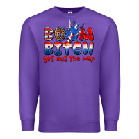 Purple boom bitch get out the way Premium Sweatshirt - texasbilliewilder