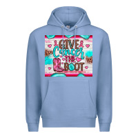 Colony Blue give cancer the boot Premium Hoodie - JahusDesignShop