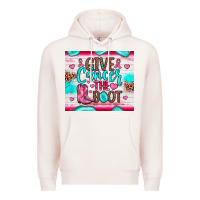 Pale Pink give cancer the boot Premium Hoodie - JahusDesignShop