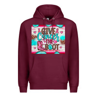 Burgundy give cancer the boot Premium Hoodie - JahusDesignShop