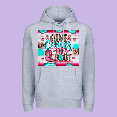 Give Cancer The Boot Premium Hoodie Designed By Jahusdesignshop