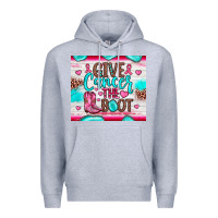 Heather Grey give cancer the boot Premium Hoodie - JahusDesignShop