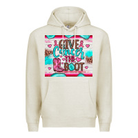 Oatmeal Heather give cancer the boot Premium Hoodie - JahusDesignShop