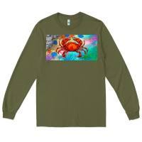 Army Green crab license plate Long Sleeve Tee - BarkalooDesign