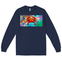 Navy crab license plate Long Sleeve Tee - BarkalooDesign