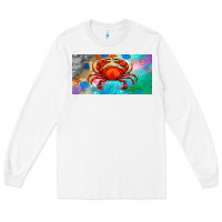 White crab license plate Long Sleeve Tee - BarkalooDesign