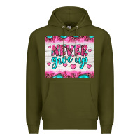 Army Green never give up Premium Hoodie - JahusDesignShop