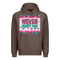 Coffee never give up Premium Hoodie - JahusDesignShop