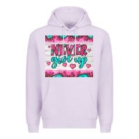 Lilac never give up Premium Hoodie - JahusDesignShop