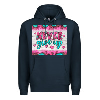 Navy never give up Premium Hoodie - JahusDesignShop
