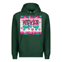 Sports Green never give up Premium Hoodie - JahusDesignShop