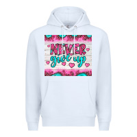 White never give up Premium Hoodie - JahusDesignShop